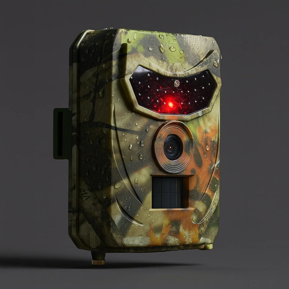 Trail camera featuring night vision and motion detection, designed for outdoor wildlife observation, with a weatherproof casing for durability in any environment. 0