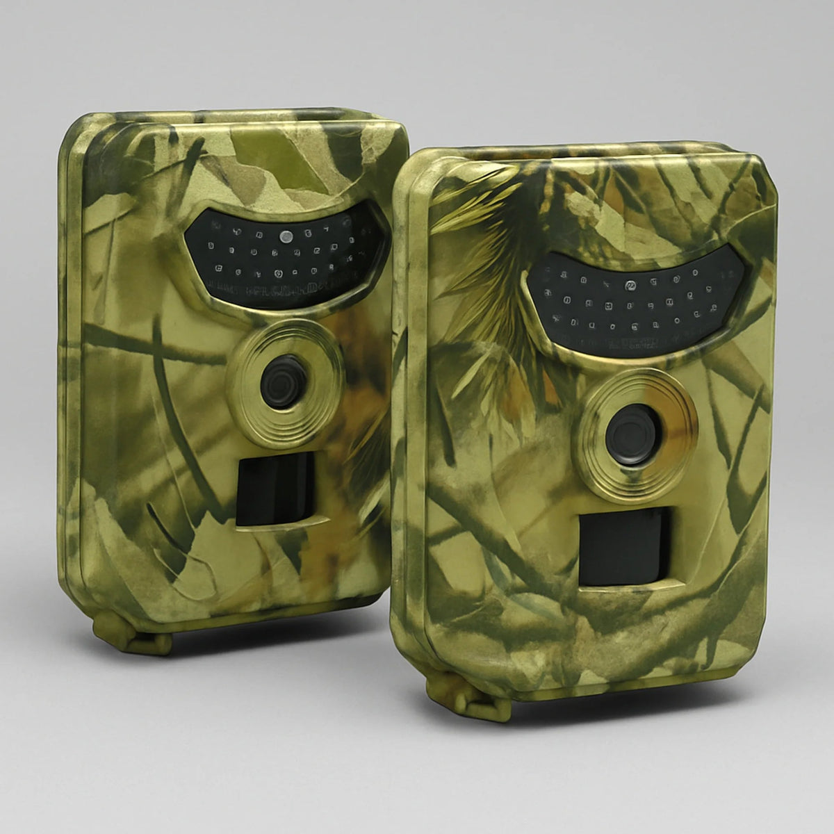Trail camera featuring night vision and motion detection, designed for outdoor wildlife observation, with a weatherproof casing for durability in any environment. 1