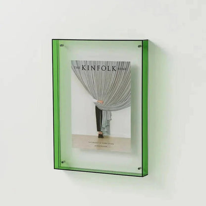 Transparent acrylic photo frame showcasing a floating design, perfect for minimalist display of photos and prints. 5