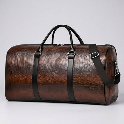 Travel Bag with Adjustable Strap and Organized Compartments – Durable Brown Carry-On Luggage for Short Trips 4