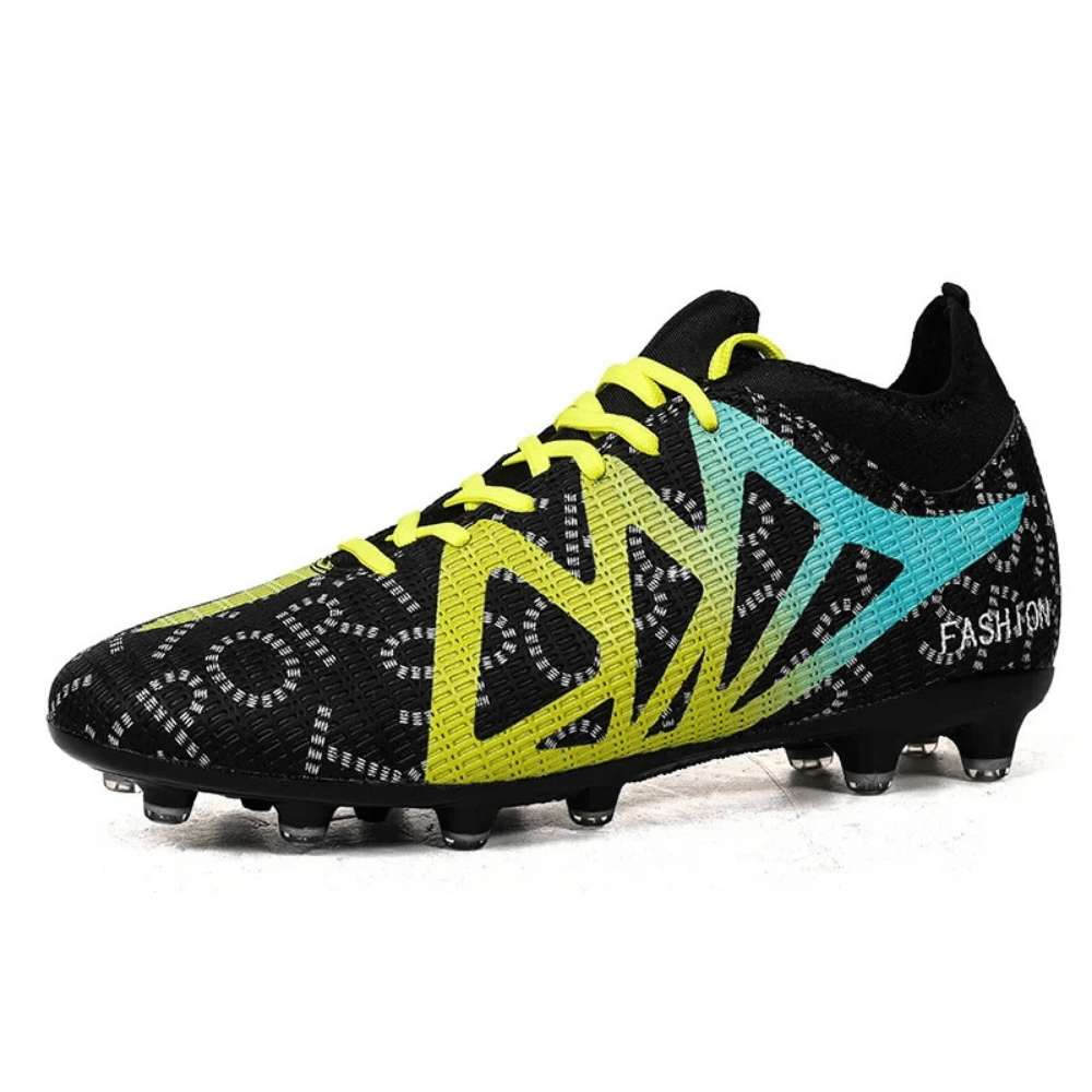 Ultra-light soccer cleats featuring training spikes designed for turf, showcasing a professional athletic design and available in multiple sizes for optimal performance. 1