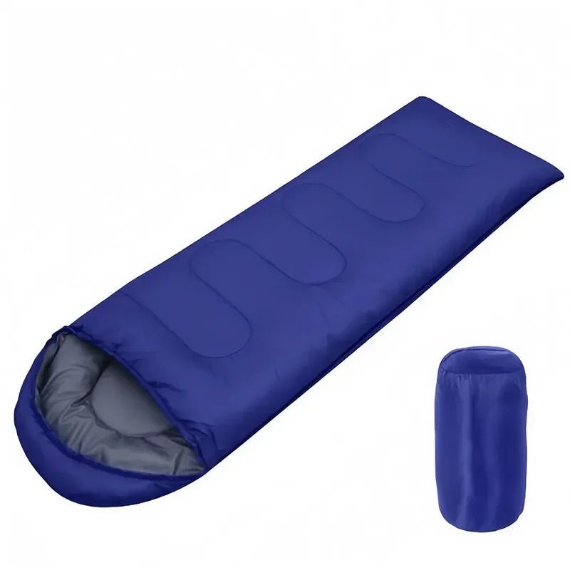 Ultralight sleeping bag for all seasons made of waterproof polyester with hollow cotton insulation, perfect for camping and hiking, featuring a compact design for easy portability 7