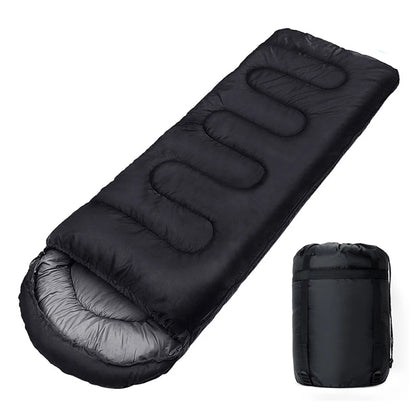Ultralight sleeping bag for all seasons made of waterproof polyester with hollow cotton insulation, perfect for camping and hiking, featuring a compact design for easy portability 8
