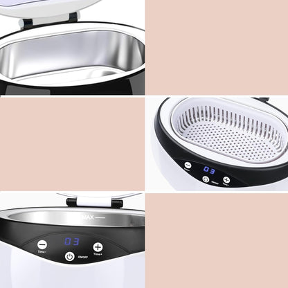 Ultrasonic Jewelry Cleaner with 42kHz deep cleaning technology and a 650ml stainless steel tank, ideal for restoring shine to jewelry and watches 3