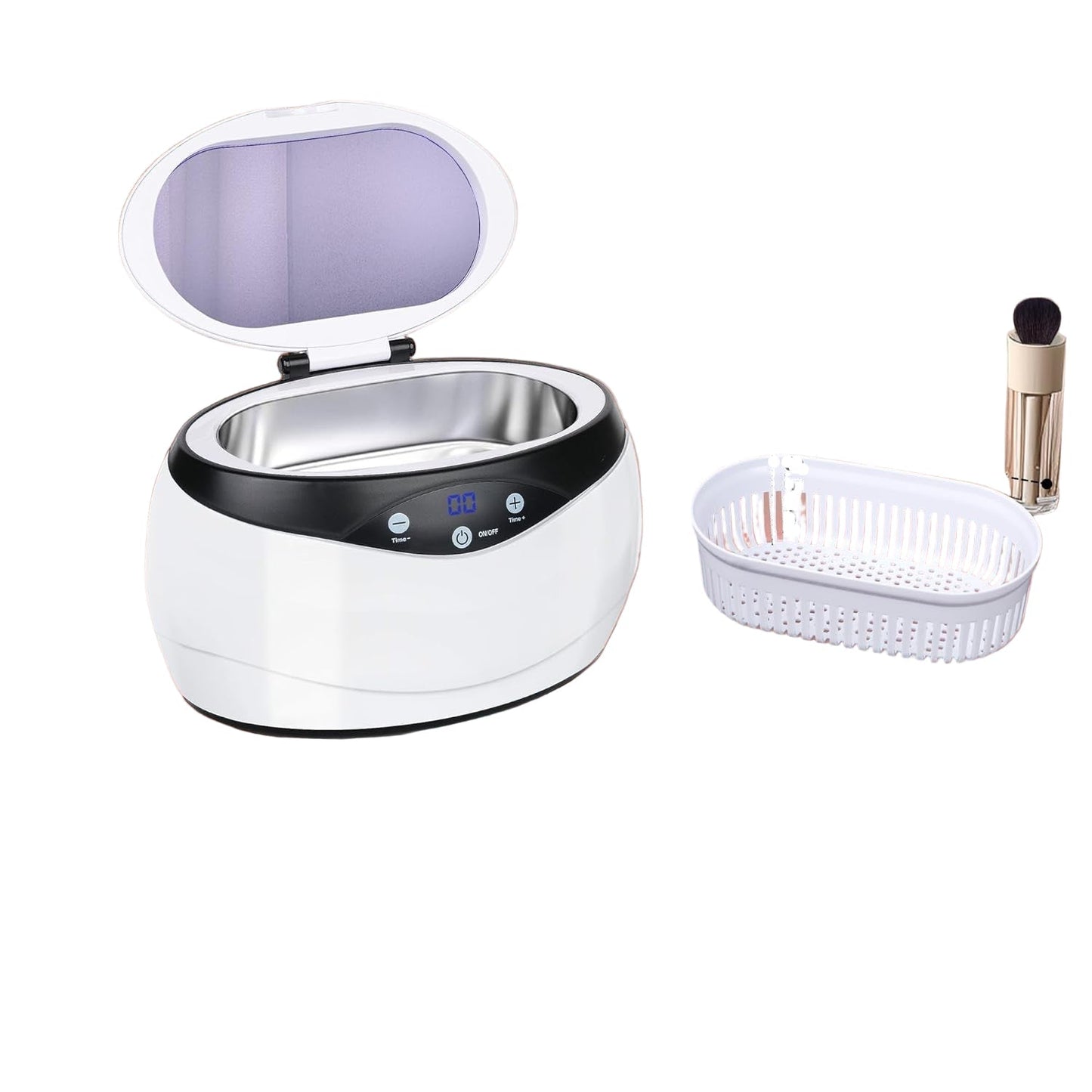 Ultrasonic Jewelry Cleaner with 42kHz deep cleaning technology and a 650ml stainless steel tank, ideal for restoring shine to jewelry and watches 1