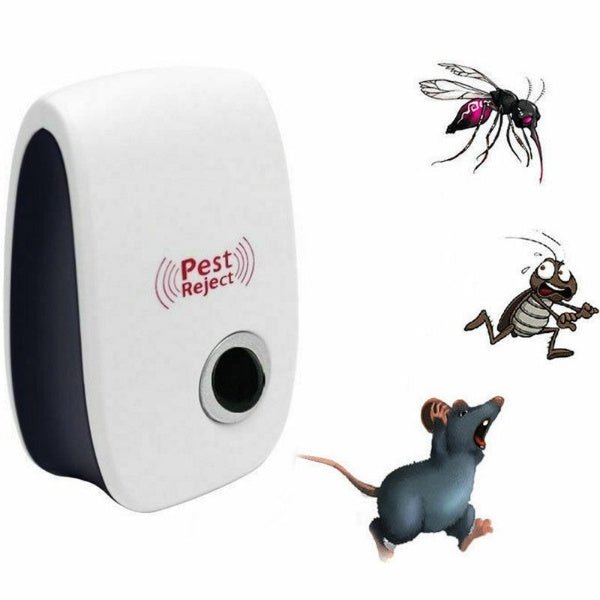 Ultrasonic Pest Repeller featuring a built-in LED night light, designed to effectively deter rodents in homes and garages. 0