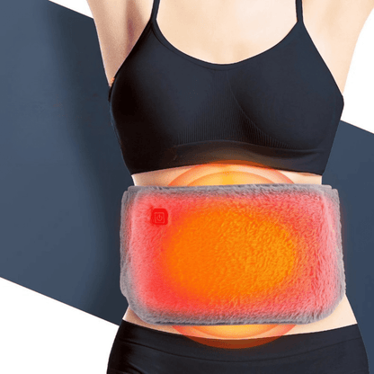 USB Heating Belt featuring adjustable temperature control, made from soft velvet, designed for dual use as a waist and hand warmer. 1