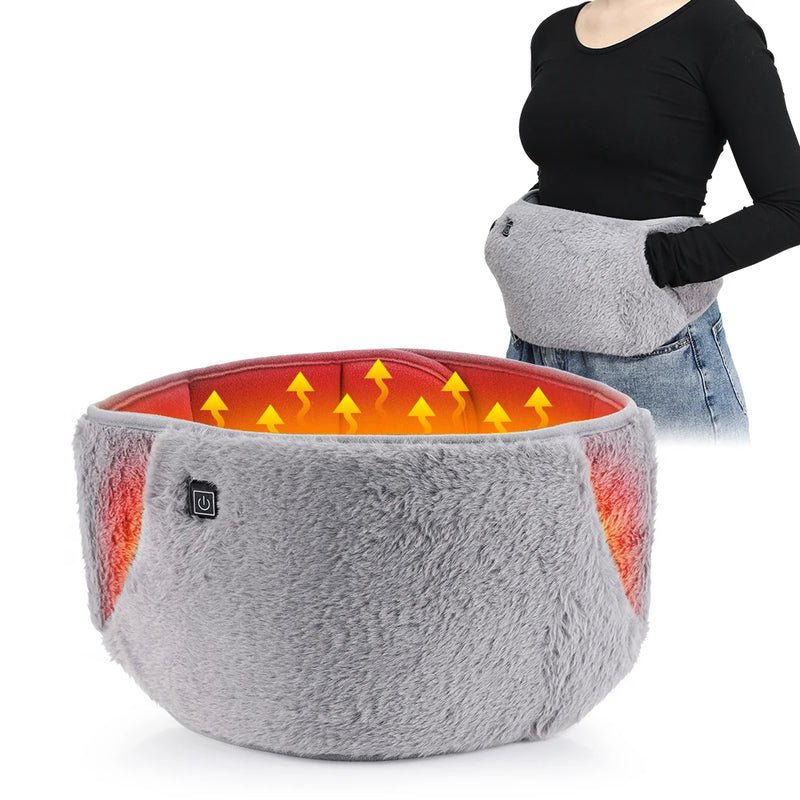 USB Heating Belt featuring adjustable temperature control, made from soft velvet, designed for dual use as a waist and hand warmer. 0