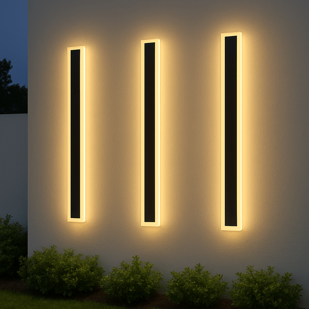 Vertical Outdoor LED Lamp with waterproof design, featuring a minimalist aluminum alloy construction, ideal for enhancing outdoor spaces with modern lighting. 0