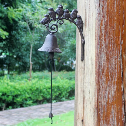 Vintage cast iron doorbell featuring a durable design and timeless elegance, showcasing classic European style with intricate detailing and a rustic finish. 4
