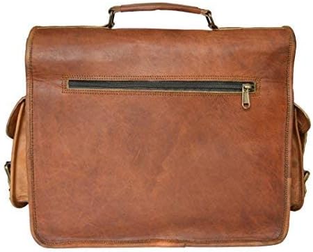 Vintage Leather Camera Bag with Adjustable Dividers and Multiple Pockets - Crossbody Design in Durable Goatskin 3