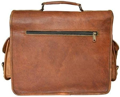 Vintage Leather Camera Bag with Adjustable Dividers and Multiple Pockets - Crossbody Design in Durable Goatskin 3
