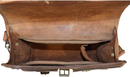 Vintage Leather Camera Bag with Adjustable Dividers and Multiple Pockets - Crossbody Design in Durable Goatskin 5