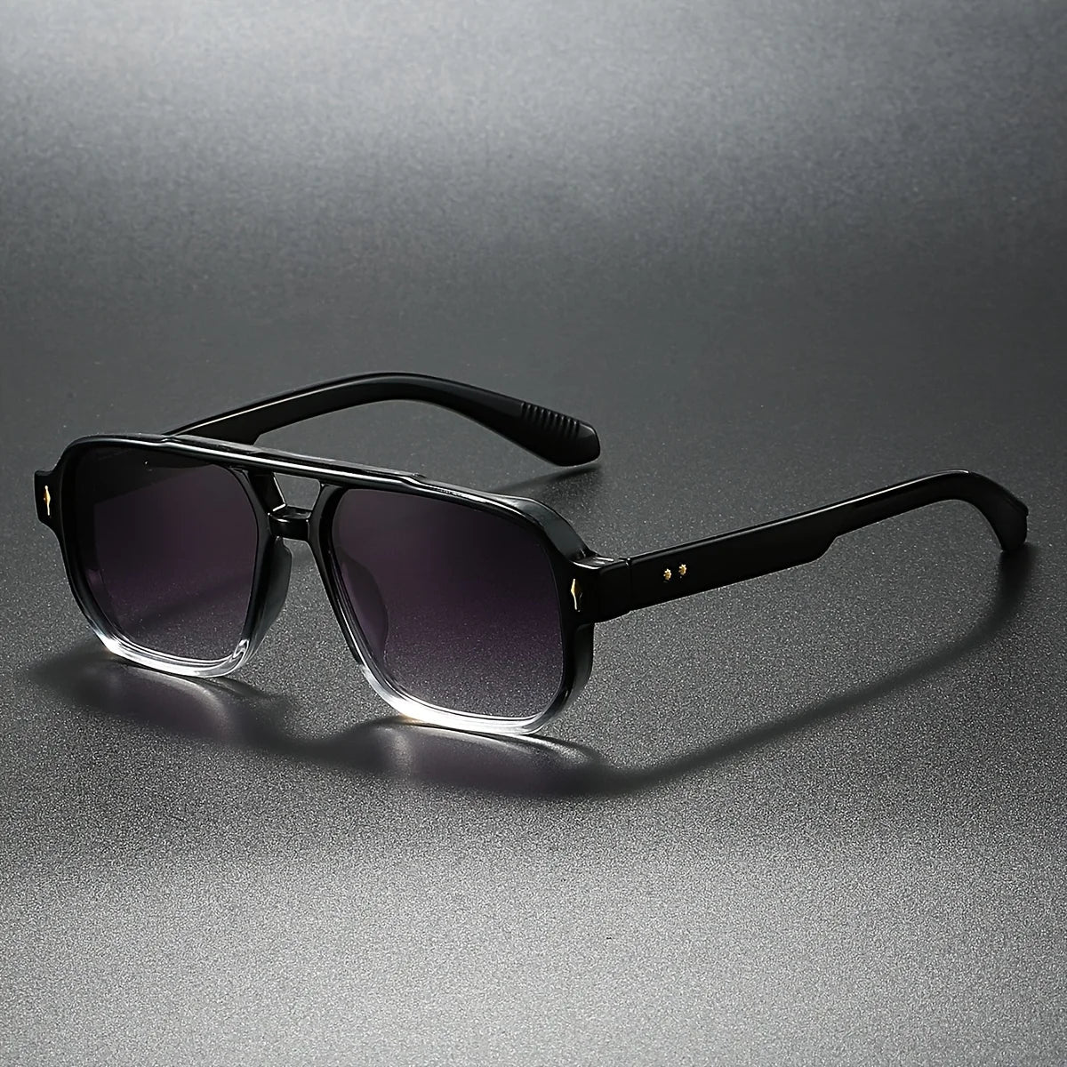 Vintage square sunglasses featuring UV400 protection, designed for men with a lightweight retro style, available in multiple colors. 0