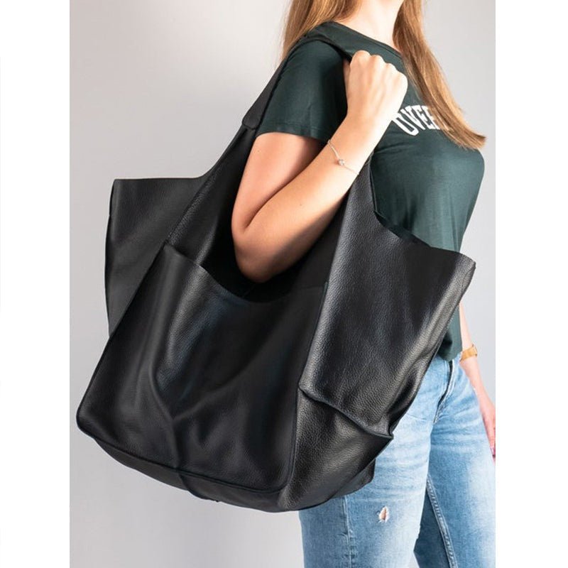 Vintage leather tote bag, featuring an elegant design and durable construction, perfect for everyday use with a spacious interior for all your essentials. 6