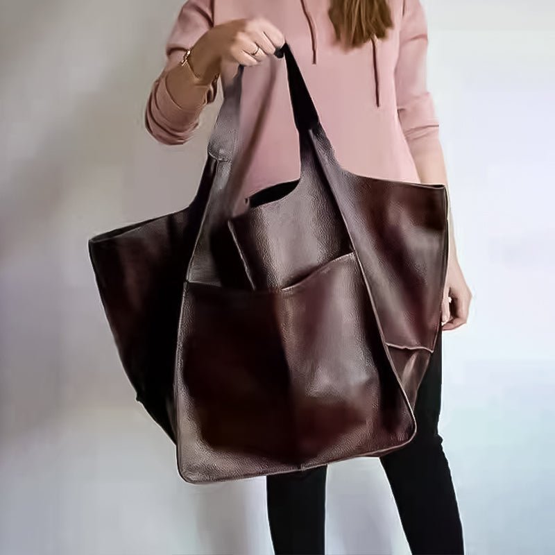 Vintage leather tote bag, featuring an elegant design and durable construction, perfect for everyday use with a spacious interior for all your essentials. 13
