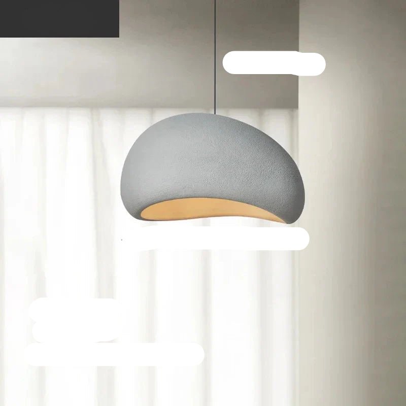 Wabi Pendant Lamp featuring an E27 socket, showcasing a Japandi-inspired resin design perfect for modern kitchen lighting. 0