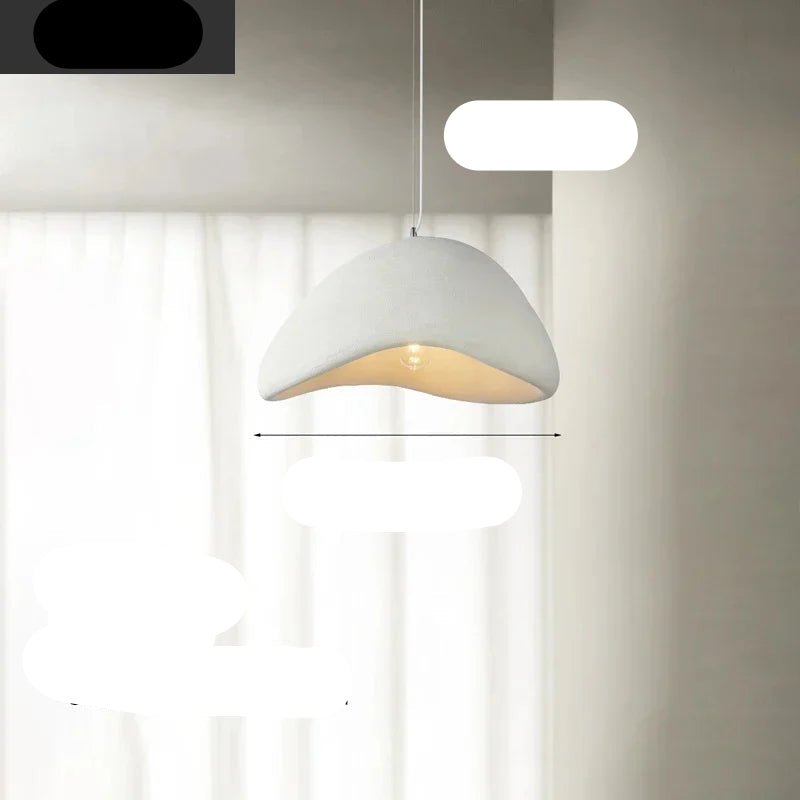 Wabi Pendant Lamp featuring an E27 socket, showcasing a Japandi-inspired resin design perfect for modern kitchen lighting. 9