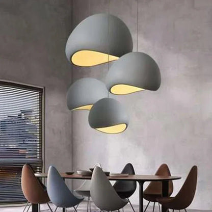 Wabi Pendant Lamp featuring an E27 socket, showcasing a Japandi-inspired resin design perfect for modern kitchen lighting. 3