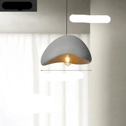 Wabi Pendant Lamp featuring an E27 socket, showcasing a Japandi-inspired resin design perfect for modern kitchen lighting. 7
