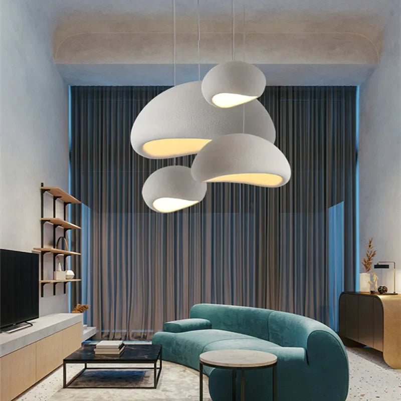Wabi-Sabi Table Lamp featuring a subtle design crafted from high-quality polymer and resin, perfect for creating a relaxing ambiance in any space. 1