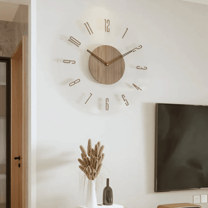 Wall Clock with Circular Frame and Central Disc