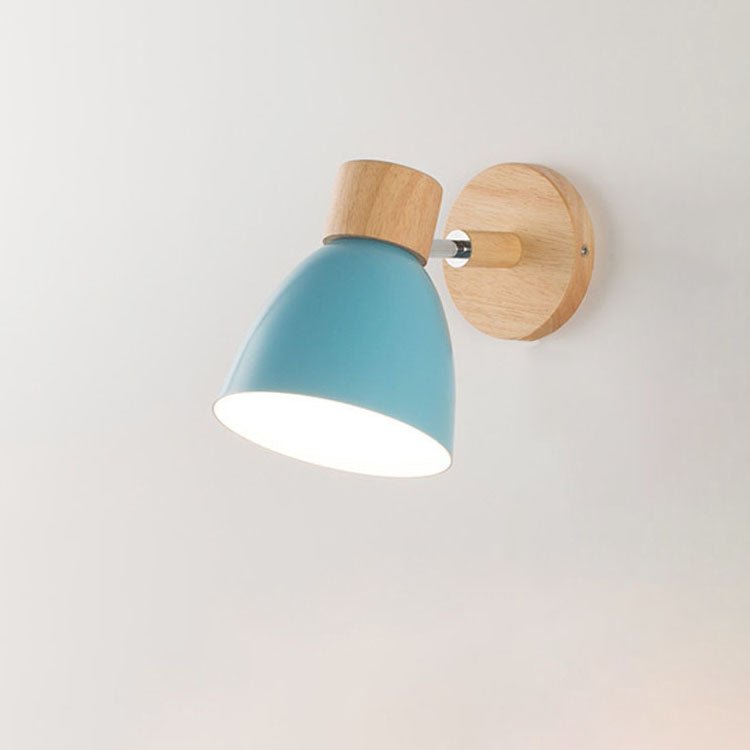 Wall Lamp with Conical Wooden Shade and Metal Frame – Modern Minimalist Design for Indoor Use 17