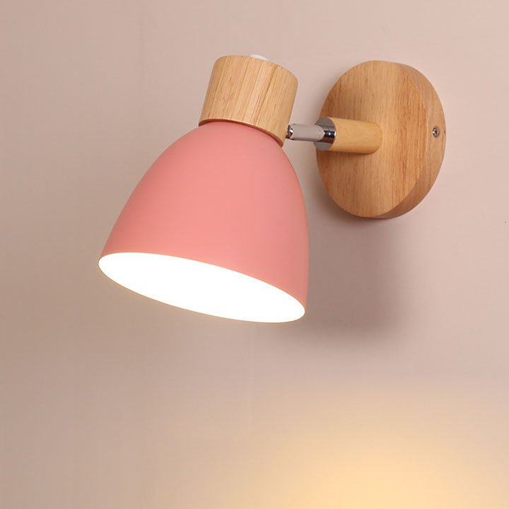 Wall Lamp with Conical Wooden Shade and Metal Frame – Modern Minimalist Design for Indoor Use 15
