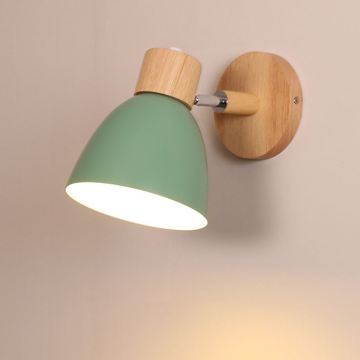 Wall Lamp with Conical Wooden Shade and Metal Frame – Modern Minimalist Design for Indoor Use 16