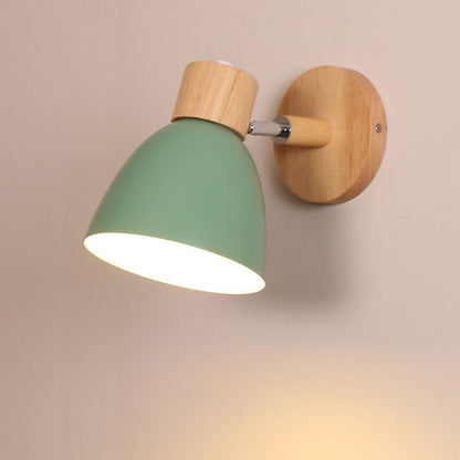 Wall Lamp with Conical Wooden Shade and Metal Frame – Modern Minimalist Design for Indoor Use 16