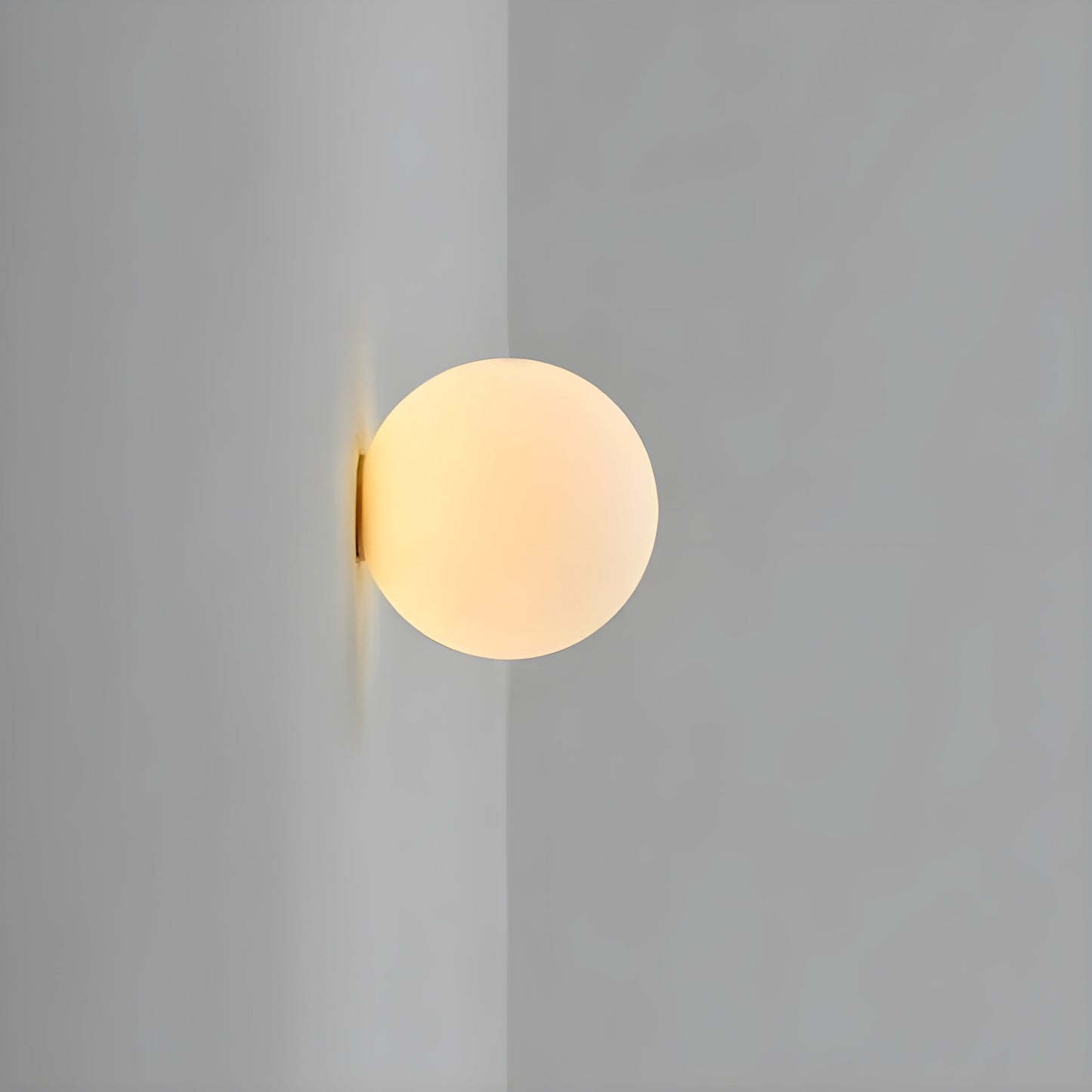 Modern minimalist wall lamp featuring a frosted glass shade for soft light distribution, ideal for enhancing contemporary interiors. 8