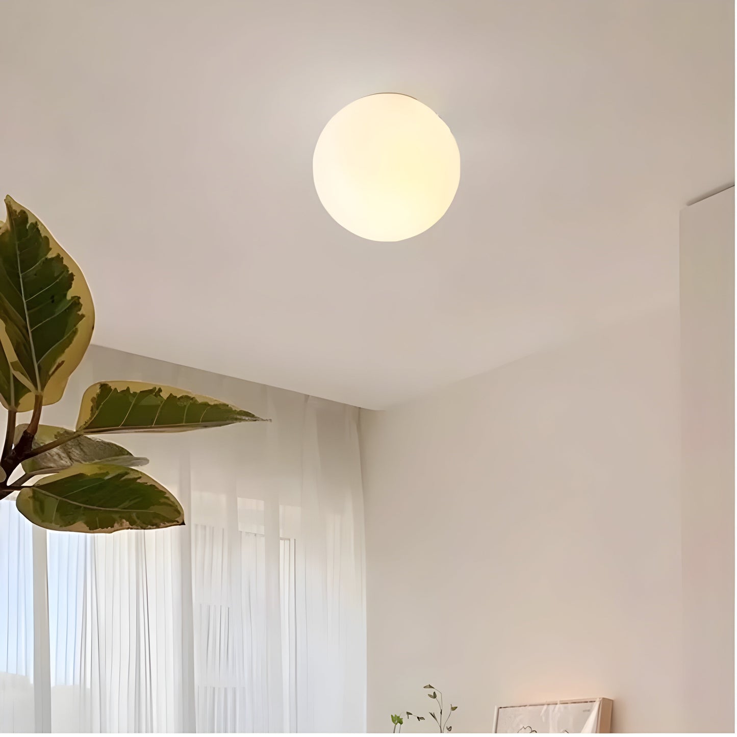Modern minimalist wall lamp featuring a frosted glass shade for soft light distribution, ideal for enhancing contemporary interiors. 5