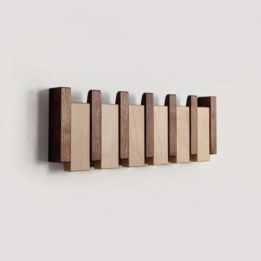 Wall Mounted Coat Rack with Folding Hooks – Space-Saving Piano Style Organizer for Entryway and Hallway 1