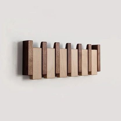 Wall Mounted Coat Rack with Folding Hooks – Space-Saving Piano Style Organizer for Entryway and Hallway 1