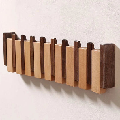 Wall Mounted Coat Rack with Folding Hooks – Space-Saving Piano Style Organizer for Entryway and Hallway 8