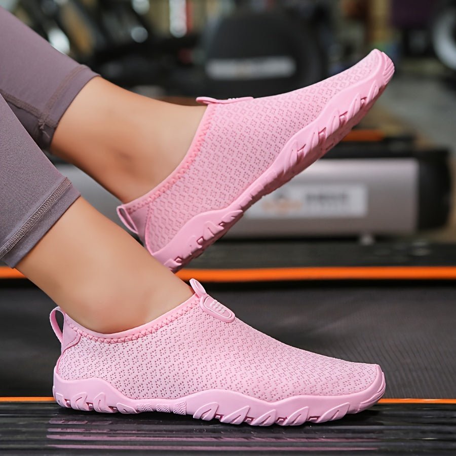 Water shoes for women featuring a quick-dry breathable mesh upper and a non-slip rubber sole, perfect for beach and swimming activities. 5