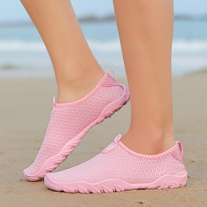 Water shoes for women featuring a quick-dry breathable mesh upper and a non-slip rubber sole, perfect for beach and swimming activities. 8