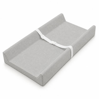 Waterproof baby changing pad with cushioned contoured support, featuring a neutral design ideal for modern nurseries. 8
