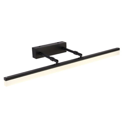 Waterproof LED wall lamp designed for bathroom mirror lighting, featuring a modern stainless steel design and providing bright natural light. 9
