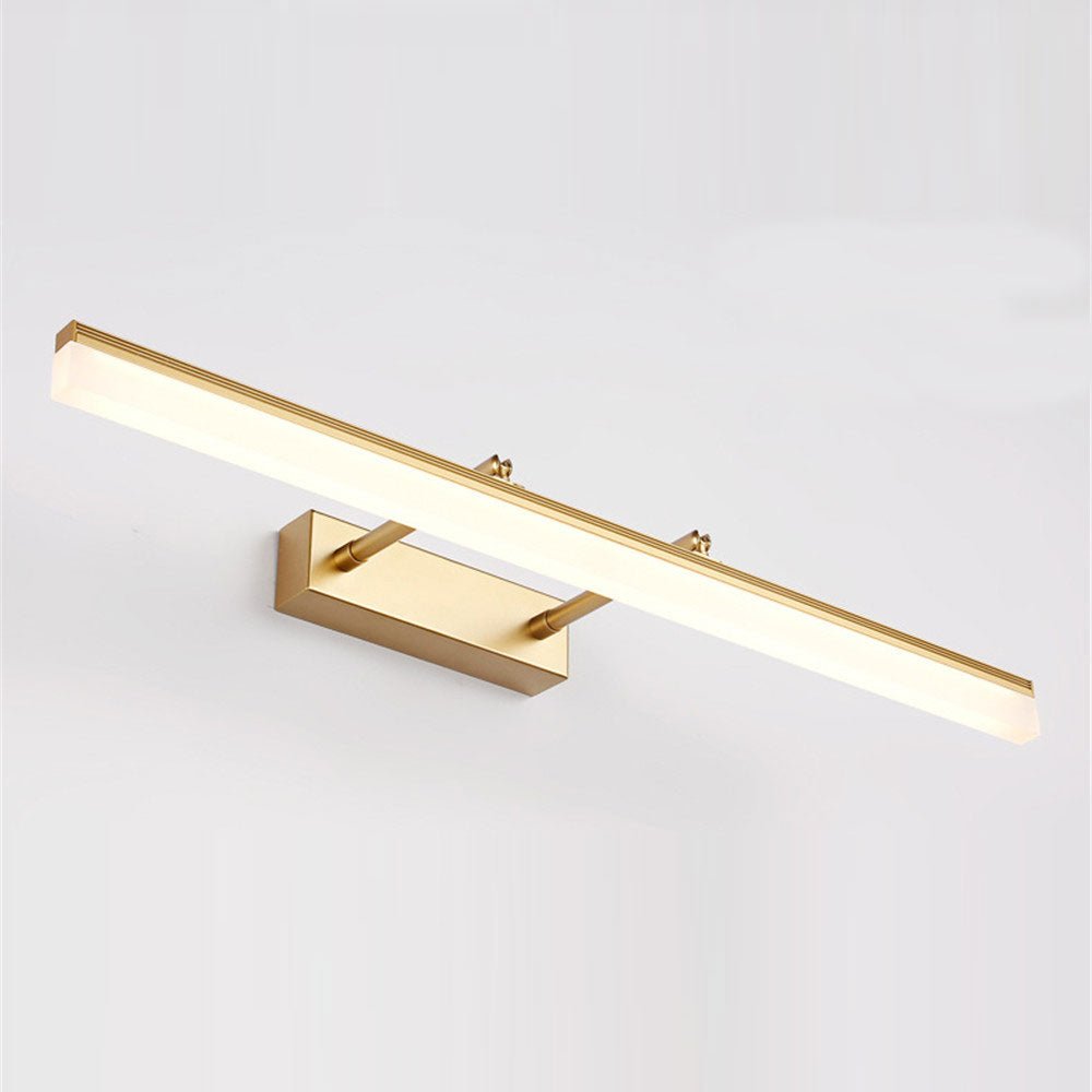 Waterproof LED wall lamp designed for bathroom mirror lighting, featuring a modern stainless steel design and providing bright natural light. 7