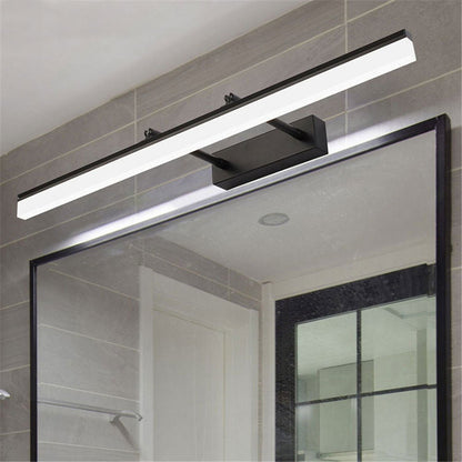 Waterproof LED wall lamp designed for bathroom mirror lighting, featuring a modern stainless steel design and providing bright natural light. 2