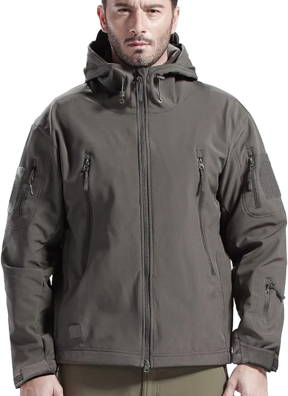 Waterproof outdoor set featuring an adjustable hood and soft fleece lining, designed for windproof protection in all weather conditions. 8