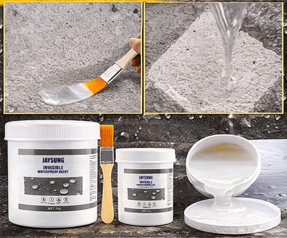 Waterproof rubber sealant paste in a clear container, designed for sealing and repairing surfaces, offering transparent, durable, and long-lasting protection. 3