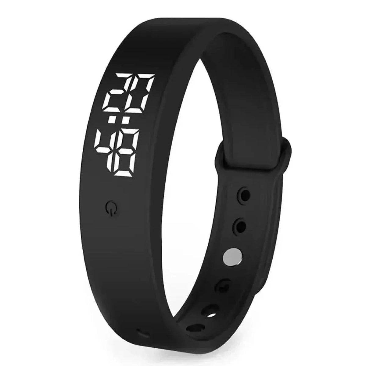 Waterproof smartwatch featuring health monitoring capabilities and silent alerts, designed with a comfortable silicone band for everyday wear. 4