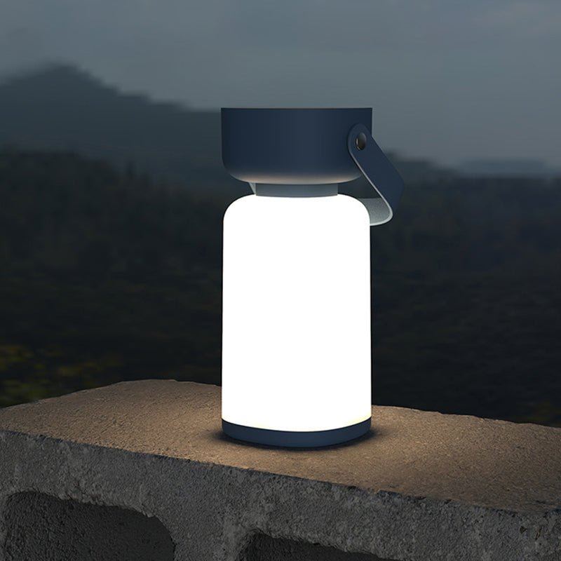 Waterproof table lamp featuring a modern cylinder design, equipped with a USB rechargeable function, perfect for both indoor and outdoor use. 3