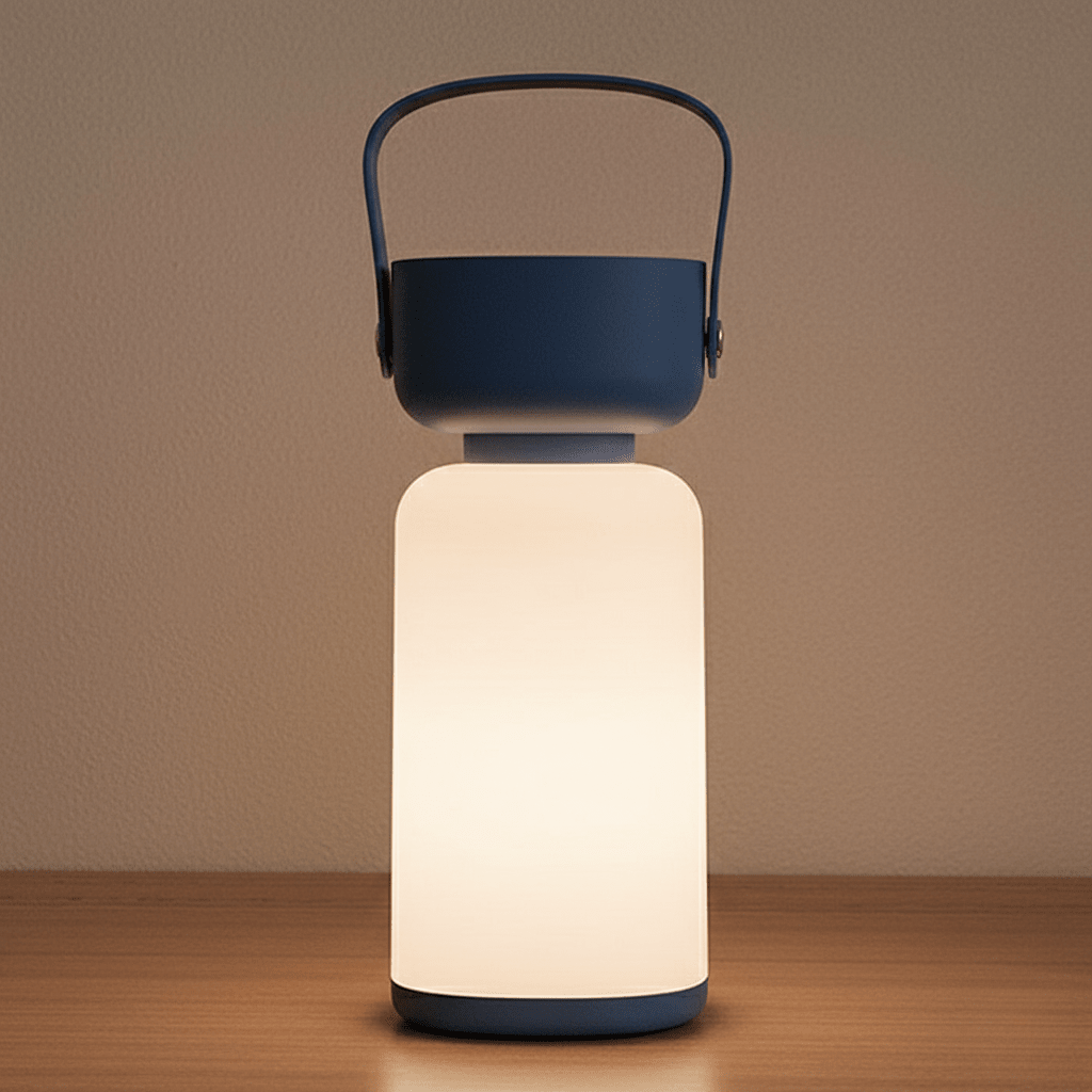 Waterproof table lamp featuring a modern cylinder design, equipped with a USB rechargeable function, perfect for both indoor and outdoor use. 0
