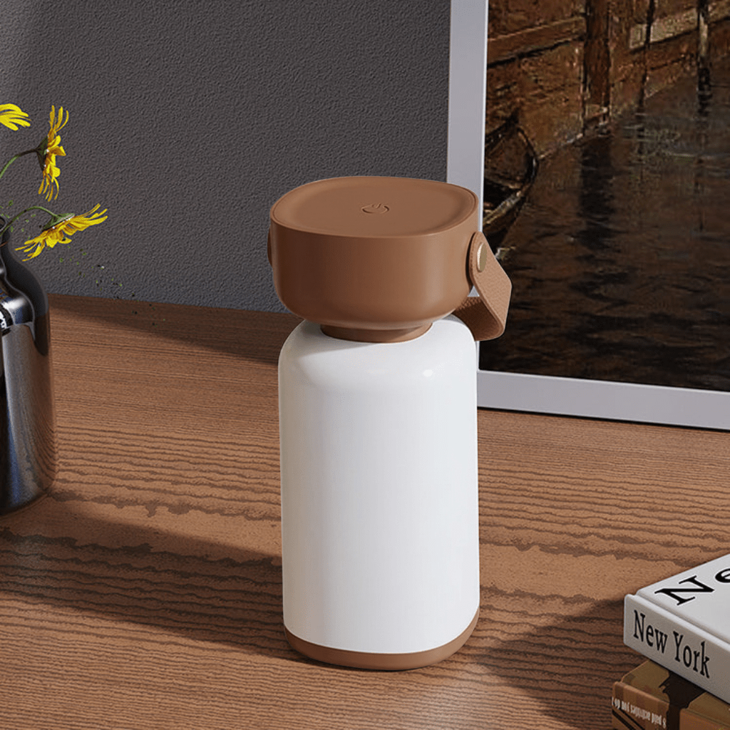 Waterproof table lamp featuring a modern cylinder design, equipped with a USB rechargeable function, perfect for both indoor and outdoor use. 4