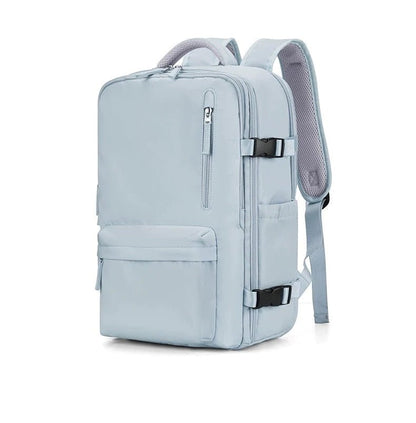 Waterproof travel backpack with ergonomic straps, featuring a spacious laptop compartment and made from durable polyester, ideal for outdoor adventures and daily commuting, 25L 7