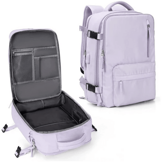 Waterproof travel backpack with ergonomic straps, featuring a spacious laptop compartment and made from durable polyester, ideal for outdoor adventures and daily commuting, 25L 12
