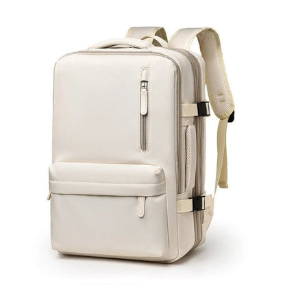 Waterproof travel backpack with ergonomic straps, featuring a spacious laptop compartment and made from durable polyester, ideal for outdoor adventures and daily commuting, 25L 5
